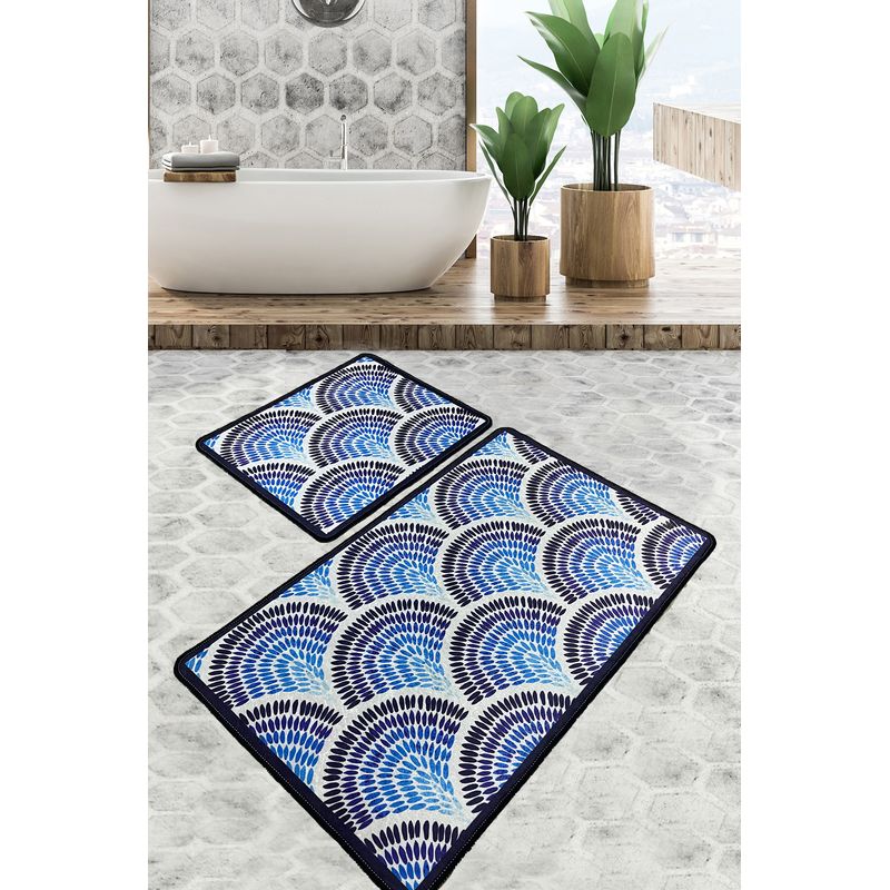 Casa si Gradina - Textile si covoare - Covoare - Covorase baie - Set covorase de baie, L'essentiel Maison, multicolor, 50x60 cm (2 bucati), 60x100 cm (1 bucata), 100% poliester, antiderapant, 359CHL5175 - Infinity.ro