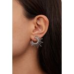 Fashion, accesorii si bijuterii - Femei - Bijuterii femei - Cercei femei - Cercei, Heliophilia, metal, argintiu, 29x25 mm, antialergic - Infinity.ro