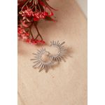 Fashion, accesorii si bijuterii - Femei - Bijuterii femei - Cercei femei - Cercei, Heliophilia, metal, argintiu, 29x25 mm, antialergic - Infinity.ro