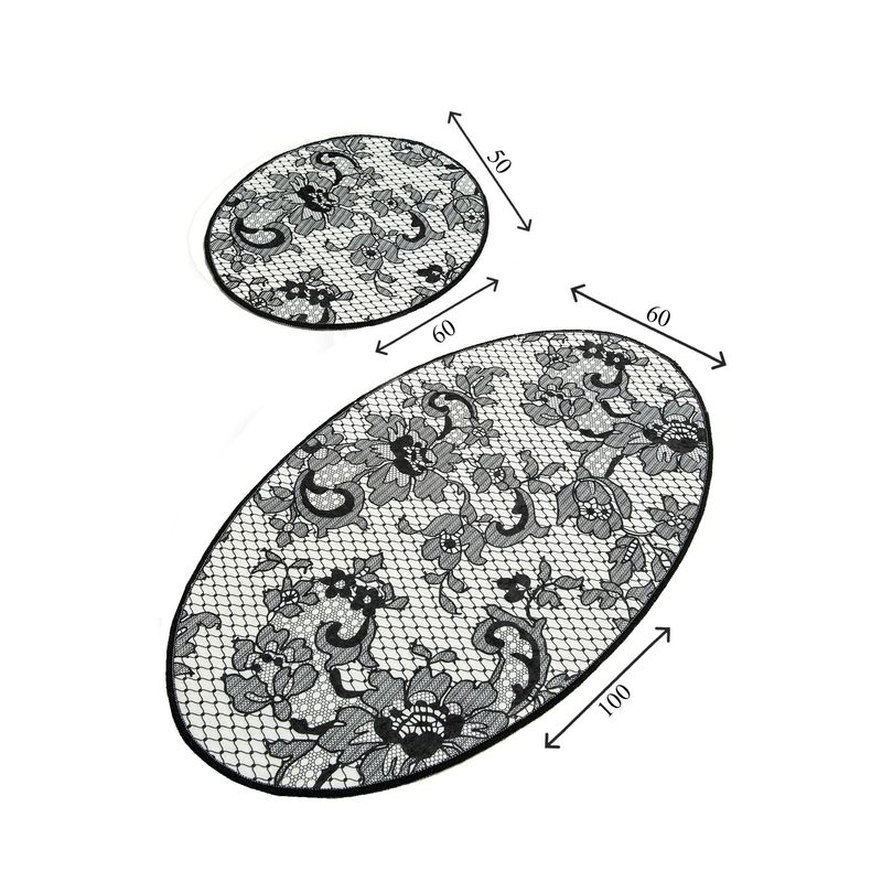 Casa si Gradina - Textile si covoare - Covoare - Covorase baie - Set covorase baie, L'essentiel Maison, multicolor, 50x60 cm si 60x100 cm, 100% poliester, antiderapant, 359CHL1530 - Infinity.ro