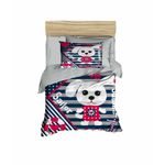 Casa si Gradina - Textile si covoare - Lenjerii de pat - Lenjerii copii - Set lenjerie pentru copii, L'essentiel Maison, rosu, albastru marin, alb, 100x150 cm, microsatina poliester, bumbac - Infinity.ro