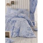 Casa si Gradina - Textile si covoare - Lenjerii de pat - Seturi de lenjerie - Set lenjerie pat dublu, L'essentiel Maison, albastru alb albastru inchis, 200x220 cm, 100% bumbac ranforce - Infinity.ro