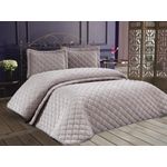 Casa si Gradina - Textile si covoare - Pături și cuverturi - Cuverturi - Set cuvertura pat dublu, L'essentiel Maison, gri, 260x250 cm, 100% catifea, lavabil la masina - Infinity.ro