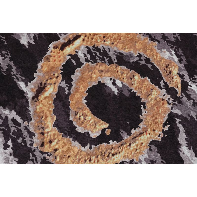 Casa si Gradina - Textile si covoare - Covoare - Covorase baie - Set covorase de baie, L'essentiel Maison, negru alb auriu, 50x60 cm 2 bucati, 60x100 cm 1 bucata, 100% poliester, antiderapant - Infinity.ro