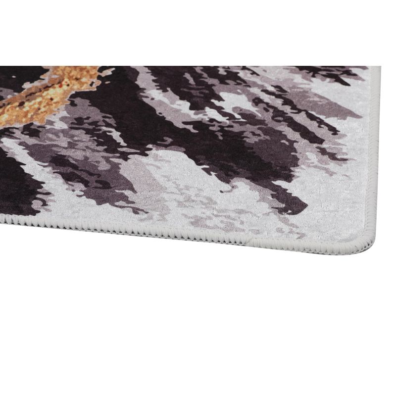 Casa si Gradina - Textile si covoare - Covoare - Covorase baie - Set covorase de baie, L'essentiel Maison, negru alb auriu, 50x60 cm 2 bucati, 60x100 cm 1 bucata, 100% poliester, antiderapant - Infinity.ro