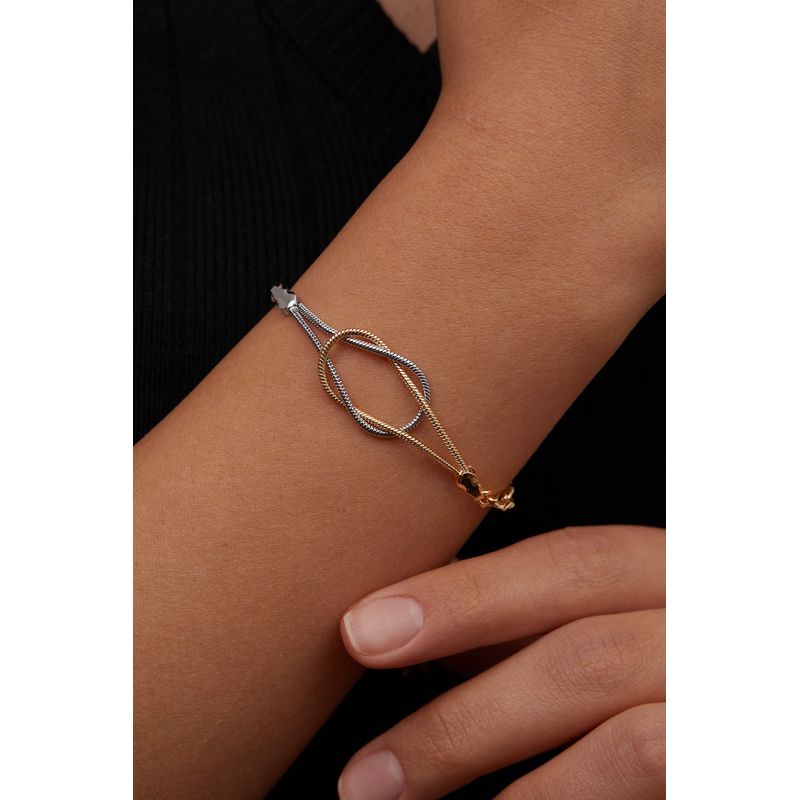 Fashion, accesorii si bijuterii - Femei - Bijuterii femei - Bratari femei - Bratara, Heliophilia, metal, argintiu auriu, marime universala - Infinity.ro