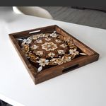 Casa si Gradina - Bucatarie si vesela - Ustensile bucatarie - Tavi servire - Tava servire, Aberto Design, lemn masiv, multicolor, 48x38x4 cm, 799EVL1145 - Infinity.ro