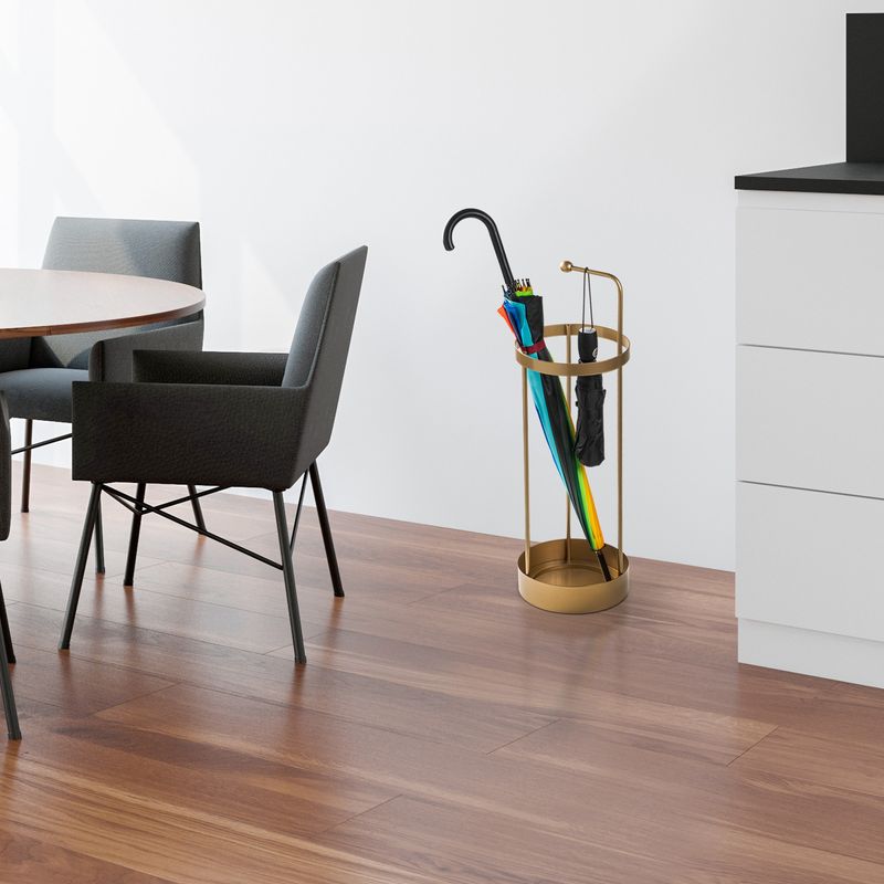 Casa si Gradina - Decoratiuni - Obiecte decorative - Suporturi umbrele - Suport pentru umbrele, Aberto Design, metal, auriu, 22x22x67 cm - Infinity.ro