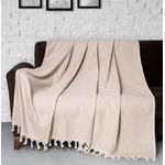 Casa si Gradina - Textile si covoare - Huse pentru mobilier - Husa de canapea, L'essentiel Maison, bej, 170x300 cm, 100% bumbac, lavabila la masina - Infinity.ro
