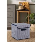 Casa si Gradina - Mobilier - Organizare si depozitare - Cutii depozitare - Cutie depozitare, Aberto Design, 70% poliester 30% bumbac, albastru marin, 30x30x30 cm - Infinity.ro