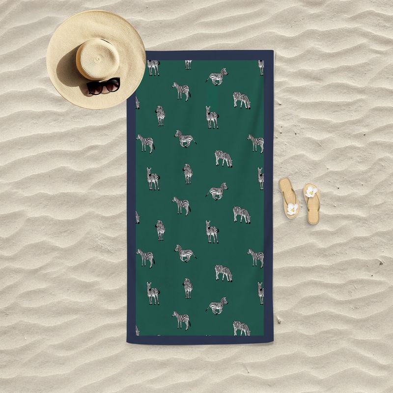 Casa si Gradina - Textile si covoare - Textile baie - Prosoape - Prosop de plaja, L'essentiel Maison, verde, 75x150 cm, 60% bumbac 40% poliester - Infinity.ro