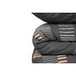 Casa si Gradina - Textile si covoare - Lenjerii de pat - Seturi de lenjerie - Set lenjerie de pat dublu, L'essentiel Maison, antracit auriu alb, 200x220 cm, 65% bumbac 35% poliester - Infinity.ro