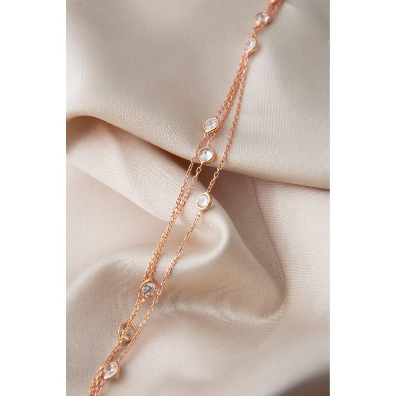 Fashion, accesorii si bijuterii - Femei - Bijuterii femei - Bratari femei - Bratara, Heliophilia, argint 925, aur roz, 16+3.5 cm, 938ELS2304 - Infinity.ro