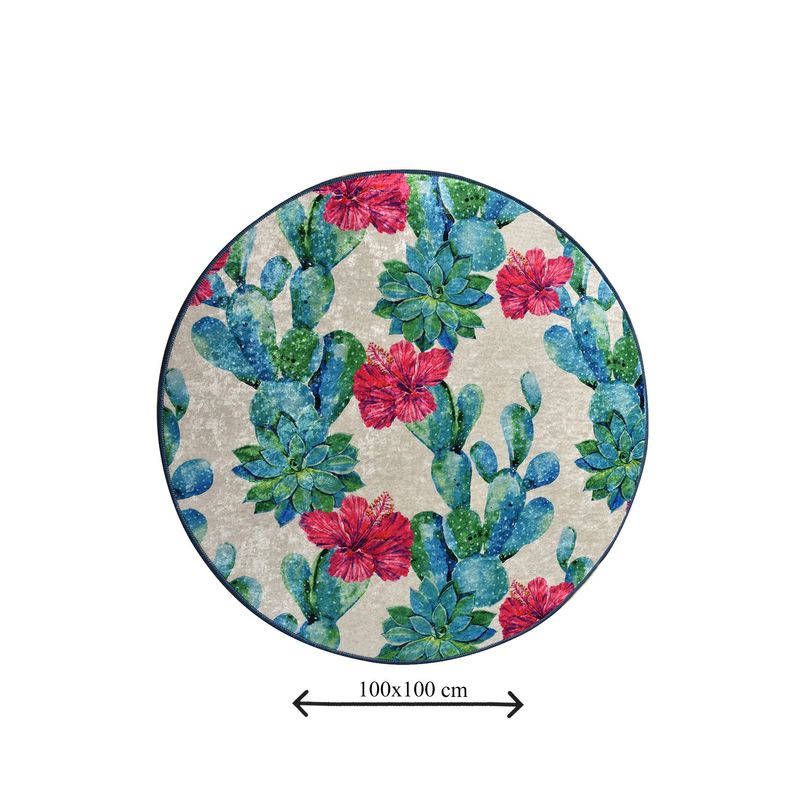 Casa si Gradina - Textile si covoare - Covoare - Covorase baie - Covoras de baie, L'essentiel Maison, multicolor, diametru 100 cm, 100% poliester, antiderapant, 359CHL4236 - Infinity.ro