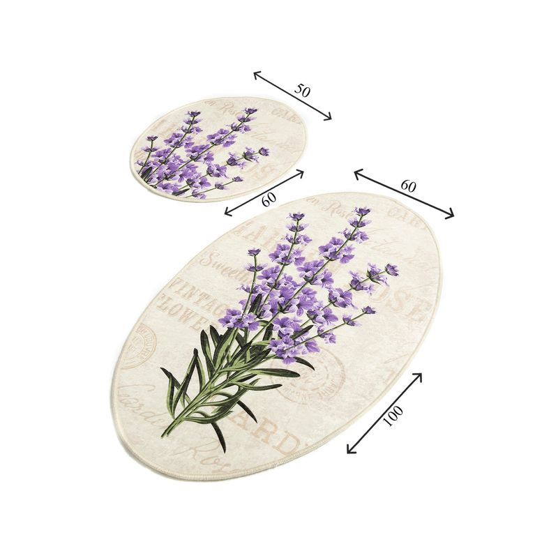 Casa si Gradina - Textile si covoare - Covoare - Covorase baie - Set covorase de baie, L'essentiel Maison, multicolor, 50x60 cm si 60x100 cm, 100% poliester, antiderapant, 359CHL1532 - Infinity.ro