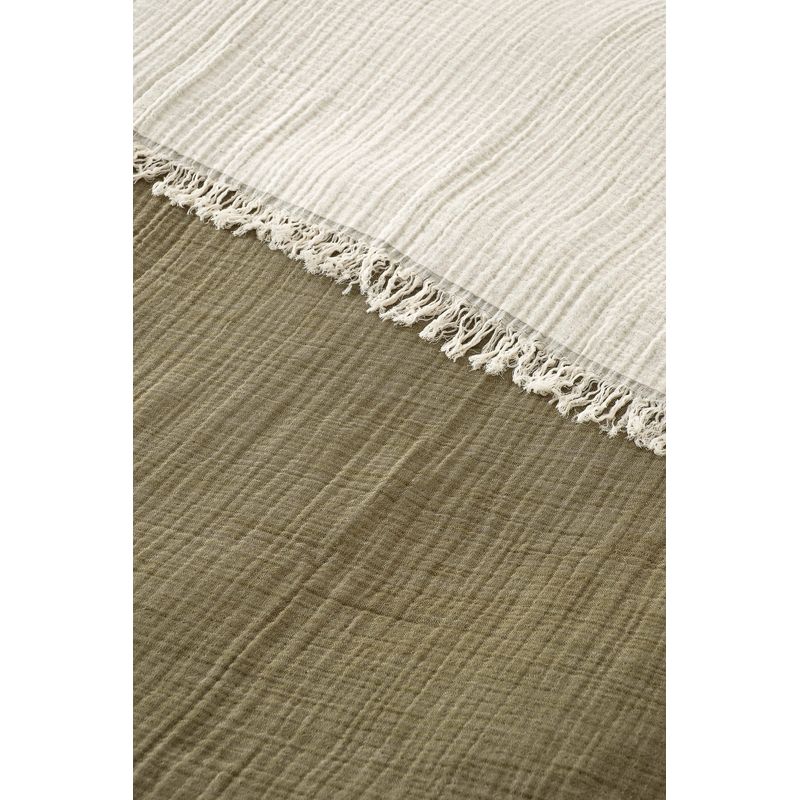 Casa si Gradina - Textile si covoare - Pături și cuverturi - Cuverturi - Cuvertura pat dublu, L'essentiel Maison, verde age, 230x250 cm, 100% bumbac, 4 straturi - Infinity.ro