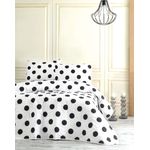 Casa si Gradina - Textile si covoare - Lenjerii de pat - Seturi de lenjerie - Set lenjerie pat dublu, L'essentiel Maison, alb negru, 200x220 cm, bumbac poliester - Infinity.ro