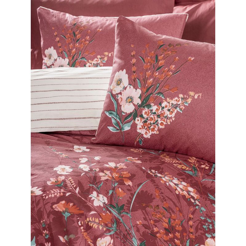 Casa si Gradina - Textile si covoare - Lenjerii de pat - Seturi de lenjerie - Set lenjerie de pat single, L'essentiel Maison, rosu bordo, 100% bumbac ranforce, husa pilota 160x220 cm, cearsaf 160x240 cm, fata perna 50x70 cm - Infinity.ro