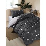 Casa si Gradina - Textile si covoare - Lenjerii de pat - Seturi de lenjerie - Set lenjerie pat single, L'essentiel Maison, gri, 160x220 cm, bumbac si poliester - Infinity.ro