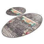 Casa si Gradina - Textile si covoare - Covoare - Covorase baie - Set covorase de baie, L'essentiel Maison, multicolor, 50x60 cm si 60x100 cm, 100% poliester, antiderapant, 359CHL2380 - Infinity.ro