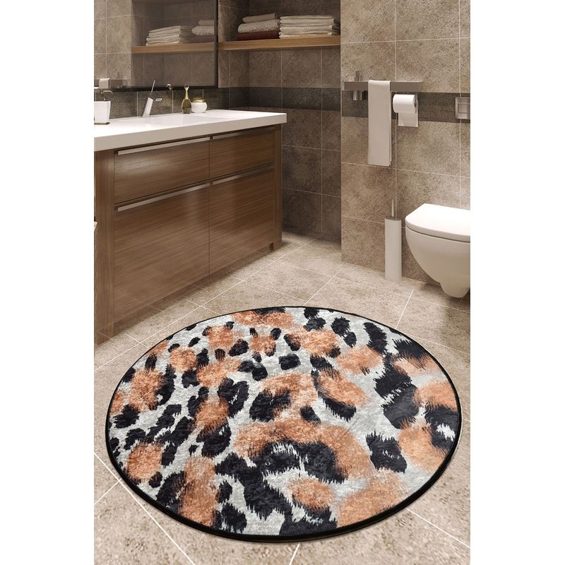 Casa si Gradina - Textile si covoare - Covoare - Covorase baie - Covoras de baie, L'essentiel Maison, multicolor, diametru 100 cm, 100% poliester, antiderapant, 359CHL1441 - Infinity.ro