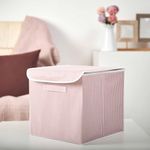 Casa si Gradina - Mobilier - Organizare si depozitare - Cutii depozitare - Cutie depozitare, Aberto Design, poliester si bumbac, pudra, 30x30x30 cm - Infinity.ro