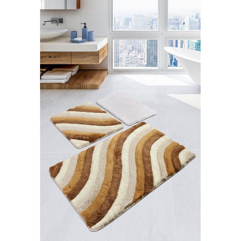 Casa si Gradina - Textile si covoare - Covoare - Covorase baie - Set covorase baie, L'essentiel Maison, multicolor, 40x60 cm, 50x60 cm, 60x100 cm, 100% acrilic, antiderapant, 359CHL3127 - Infinity.ro