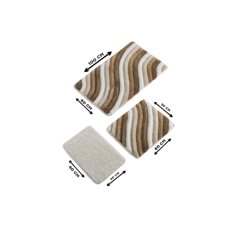 Casa si Gradina - Textile si covoare - Covoare - Covorase baie - Set covorase baie, L'essentiel Maison, multicolor, 40x60 cm, 50x60 cm, 60x100 cm, 100% acrilic, antiderapant, 359CHL3127 - Infinity.ro