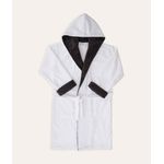 Casa si Gradina - Textile si covoare - Textile baie - Halate de baie - Halat de baie, L'essentiel Maison, alb negru, l/xl, 100% bumbac, 300 gr/m² - Infinity.ro