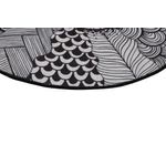 Casa si Gradina - Textile si covoare - Covoare - Covorase baie - Covoras de baie, L'essentiel Maison, alb-negru, diametru 140 cm, 100% poliester, antiderapant - Infinity.ro