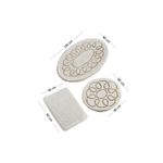 Casa si Gradina - Textile si covoare - Covoare - Covorase baie - Set covorase de baie, L'essentiel Maison, multicolor, 40x60 cm, 50x60 cm, 60x100 cm, 100% acrilic, antiderapant, 351ALS2007 - Infinity.ro