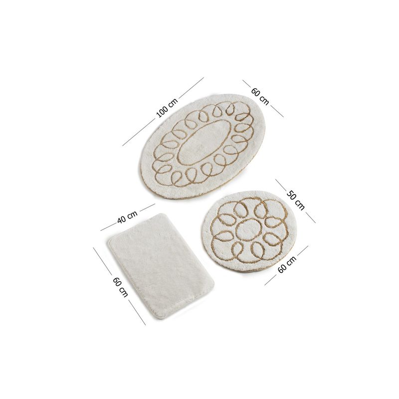 Casa si Gradina - Textile si covoare - Covoare - Covorase baie - Set covorase de baie, L'essentiel Maison, multicolor, 40x60 cm, 50x60 cm, 60x100 cm, 100% acrilic, antiderapant, 351ALS2007 - Infinity.ro