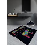 Casa si Gradina - Textile si covoare - Covoare - Covorase baie - Set covorase baie, L'essentiel Maison, multicolor, 60x100 cm si 50x60 cm, 100% poliester, antiderapant, 359CHL4468 - Infinity.ro