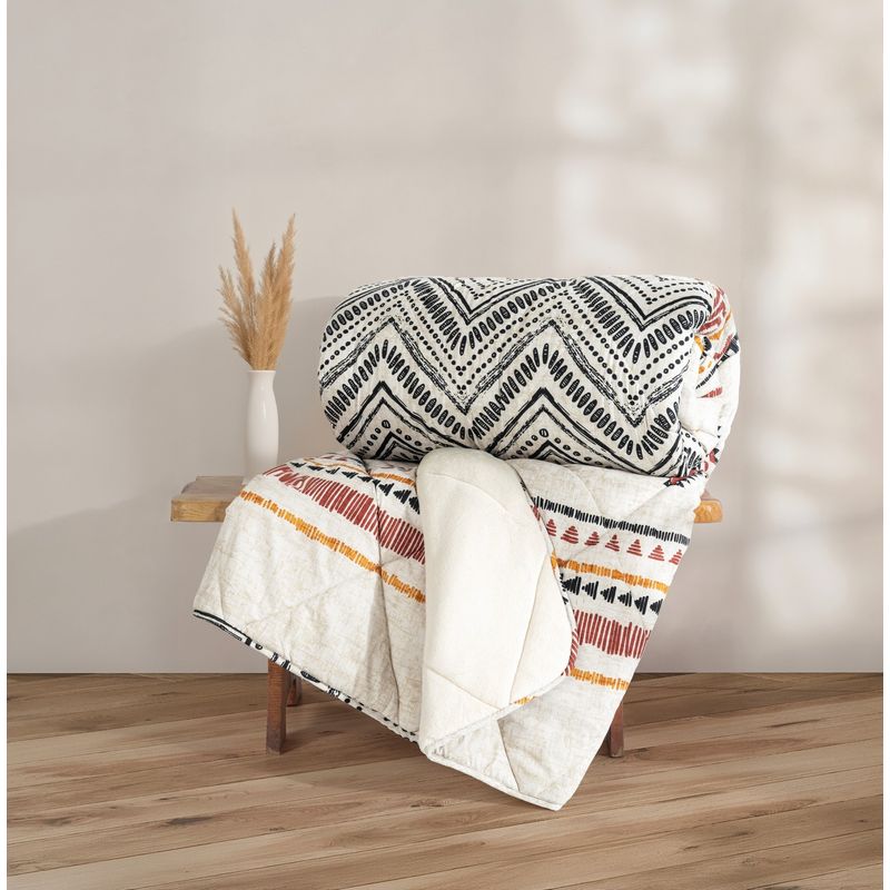 Casa si Gradina - Textile si covoare - Pături și cuverturi - Cuverturi - Cuvertura dubla, L'essentiel Maison, felix beige, 195x215 cm, 100% poliester, umplutura microgel - Infinity.ro