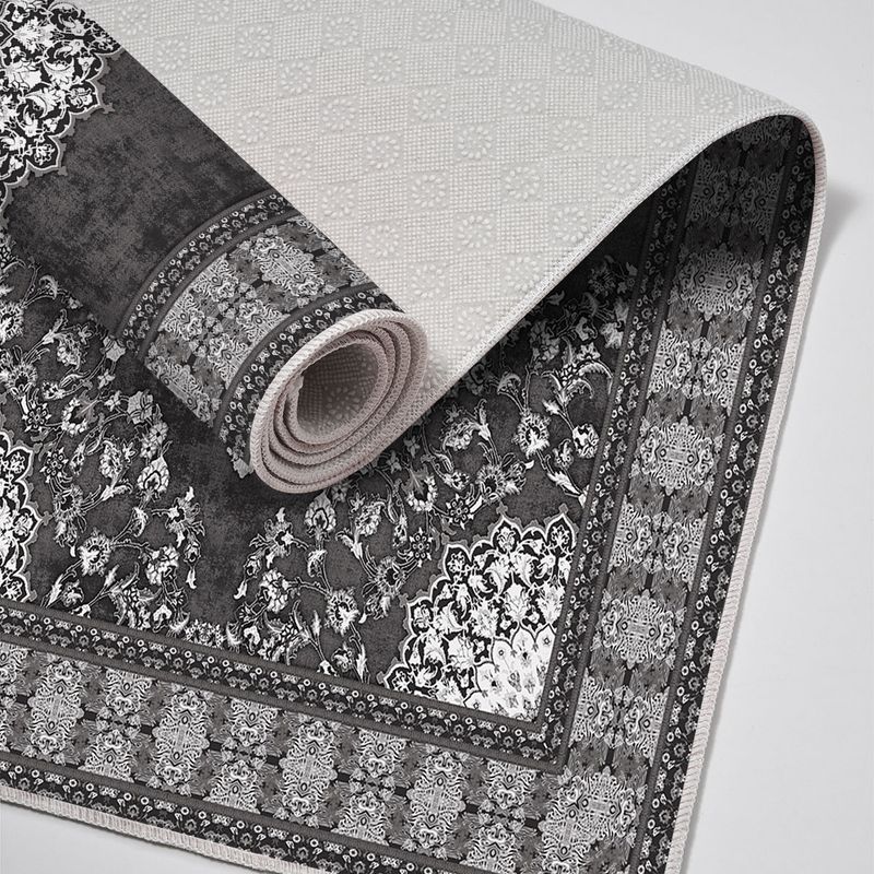 Casa si Gradina - Textile si covoare - Covoare - Covorase baie - Set covorase de baie, L'essentiel Maison, gri, 50x60 cm si 60x100 cm, 100% poliester, antiderapant, 299ANR1693 - Infinity.ro