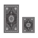 Casa si Gradina - Textile si covoare - Covoare - Covorase baie - Set covorase de baie, L'essentiel Maison, gri, 50x60 cm si 60x100 cm, 100% poliester, antiderapant, 299ANR1693 - Infinity.ro