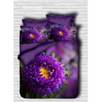 Casa si Gradina - Textile si covoare - Lenjerii de pat - Seturi de lenjerie - Set lenjerie de pat, L'essentiel Maison, mov verde galben, 160x220 cm, microsatina poliester si bumbac, imprimare 3d - Infinity.ro