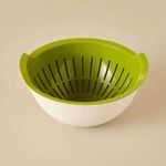 Casa si Gradina - Bucatarie si vesela - Ustensile bucatarie - Site bucatarie, strecuratori si accesorii - Strecuratoare, Aberto Design, plastic, verde, 25.5x25.5x10.8 cm - Infinity.ro