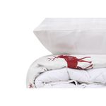 Casa si Gradina - Textile si covoare - Pături și cuverturi - Cuverturi - Set cuvertura pat dublu, L'essentiel Maison, rosu bordo si alb, 200x220 cm, bumbac si poliester - Infinity.ro
