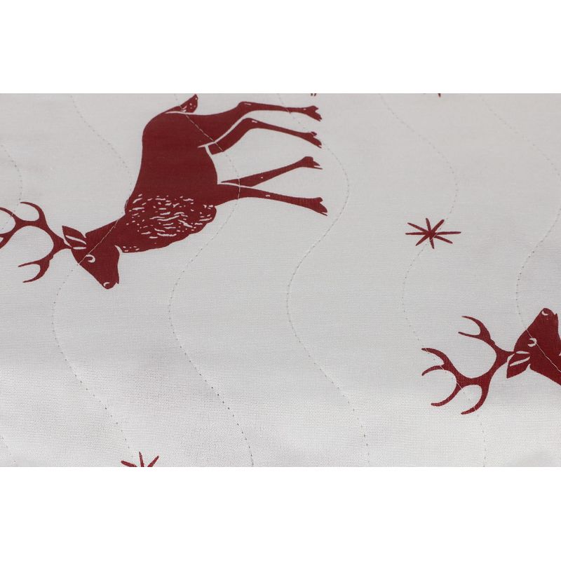 Casa si Gradina - Textile si covoare - Pături și cuverturi - Cuverturi - Set cuvertura pat dublu, L'essentiel Maison, rosu bordo si alb, 200x220 cm, bumbac si poliester - Infinity.ro