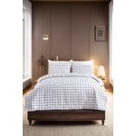 Casa si Gradina - Textile si covoare - Lenjerii de pat - Seturi de lenjerie - Set lenjerie pat dublu, L'essentiel Maison, negru alb, 200x220 cm, bumbac poliester, 143EPJ7554 - Infinity.ro