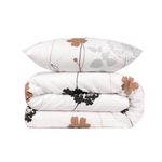 Casa si Gradina - Textile si covoare - Lenjerii de pat - Seturi de lenjerie - Set lenjerie de pat single, L'essentiel Maison, alb, gri, negru, maro, 65% bumbac, 35% poliester, 160x220 cm, 1 fata de perna - Infinity.ro
