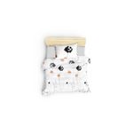 Casa si Gradina - Textile si covoare - Lenjerii de pat - Seturi de lenjerie - Set lenjerie de pat single, L'essentiel Maison, alb, gri, negru, maro, 65% bumbac, 35% poliester, 160x220 cm, 1 fata de perna - Infinity.ro