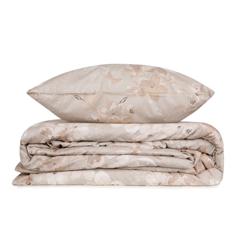 Casa si Gradina - Textile si covoare - Lenjerii de pat - Seturi de lenjerie - Set lenjerie de pat dubla, L'essentiel Maison, maro bej somon, 200x220 cm, 100% bumbac ranforce - Infinity.ro