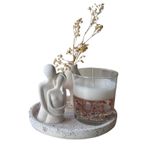 Casa si Gradina - Decoratiuni - Aromaterapie si lumanari - Lumanari si candele - Set lumanari, Aberto Design, beton, alb, 4 piese - Infinity.ro