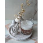 Casa si Gradina - Decoratiuni - Aromaterapie si lumanari - Lumanari si candele - Set lumanari, Aberto Design, beton, alb, 4 piese - Infinity.ro
