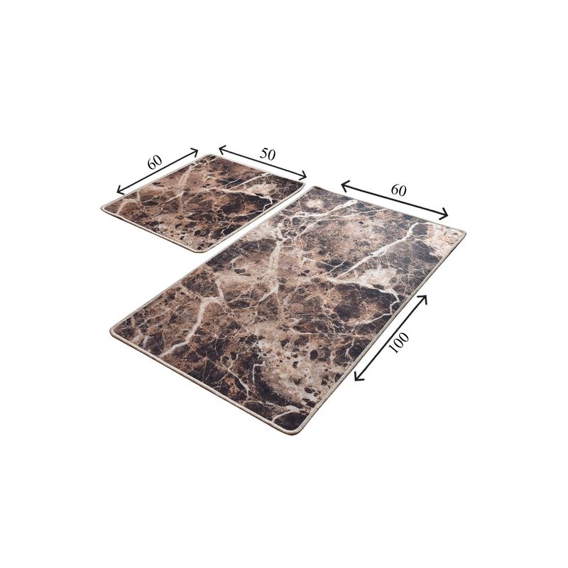 Casa si Gradina - Textile si covoare - Covoare - Covorase baie - Set covorase de baie, L'essentiel Maison, multicolor, 50x60 cm si 60x100 cm, 100% poliester, antiderapant, 359CHL2369 - Infinity.ro