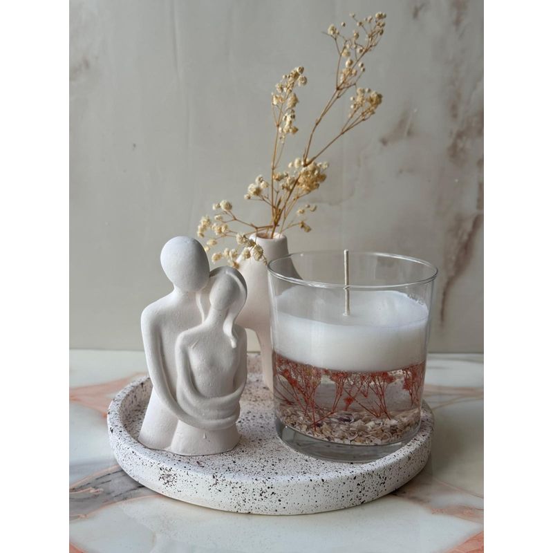 Casa si Gradina - Decoratiuni - Aromaterapie si lumanari - Lumanari si candele - Set lumanari, Aberto Design, beton, alb, 4 piese - Infinity.ro