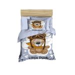 Casa si Gradina - Textile si covoare - Lenjerii de pat - Lenjerii copii - Set lenjerie pentru copii, L'essentiel Maison, lila maro alb, 100x150 cm, microsatina poliester bumbac, imprimare 3d - Infinity.ro