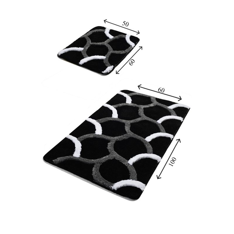 Casa si Gradina - Textile si covoare - Covoare - Covorase baie - Set covorase de baie, L'essentiel Maison, multicolor, 50x60 cm si 60x100 cm, 100% acrilic, antiderapant, 359CHL2261 - Infinity.ro